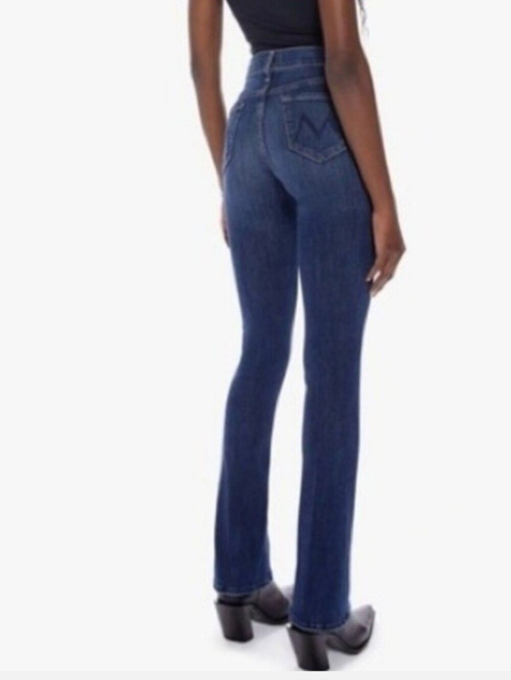 Mother Size 27 High Waisted Runaway Slim Flare Jeans In Teaming Up Wash - Picture 2 of 9